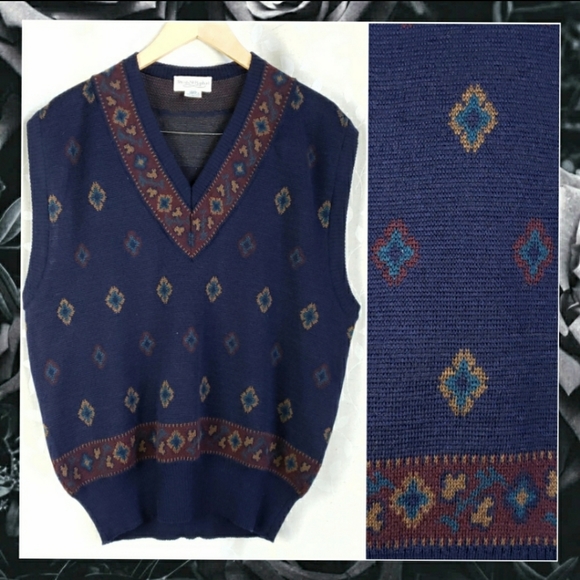 Vintage Other - VTG 90s Tricots Moroccan Pure Wool Sweater Vest